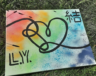 Love Yourself Rainbow Canvas