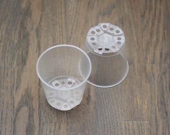 Mini Clear Nursery Pots For Aroids, Orchids, Soil, Lechuza Pon - 6 cm diameter