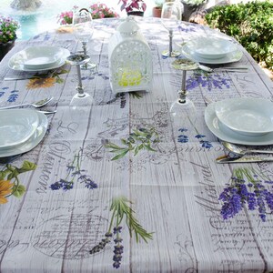 Französische Tischdecke, wasserabweisende Tischdecke, schmutzabweisende Tischdecke, florale Tischdecke, rechteckige und runde Tischdecke, provenzalische Tischmatte Bild 7