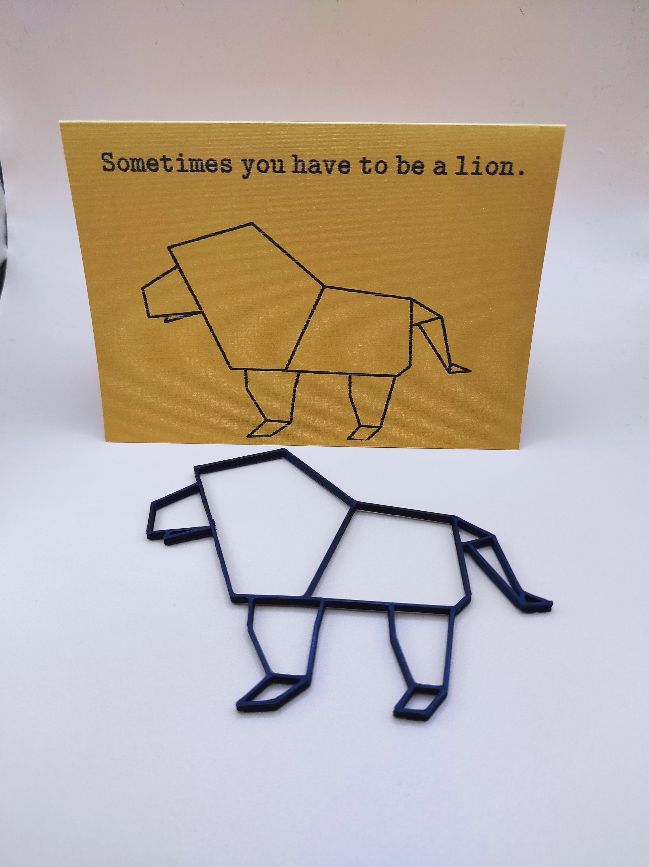 Lion Origami Card - Etsy Ireland Lion Origami Card - Etsy Ireland