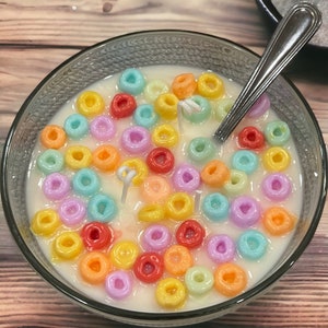 Deluxe Organic Soy Candle - Cereal Bowl - Fruity Loops