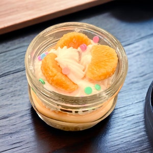 Orange Chiffon Cake Soy Wax Candle: Dessert Mason Jar Candle (12oz)