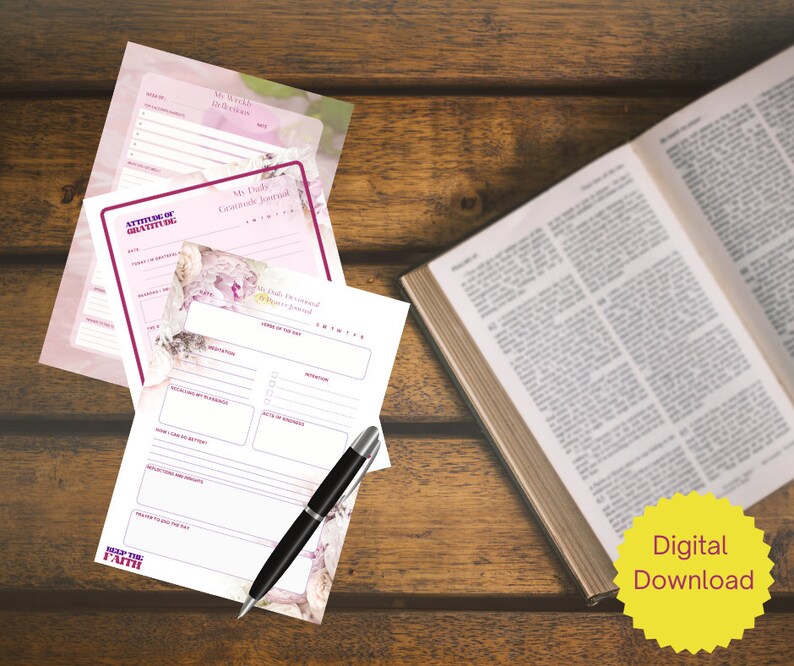 Bible Prayer Printable Journal for Women Daily Devotional for Bible ...