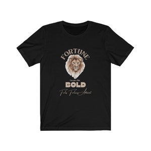 Fortune Favours the  Bold, Fortis Fortuna Adiuvat, Unisex Jersey,  Short Sleeve Tee, Great Gift for Him and Her