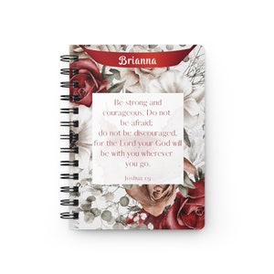 PERSONALIZED Faith Journal Religious Notebook Gift  Bible  Study Journal,  Notebooks Christian Gift, Baptism favors Spiral Bound Journal