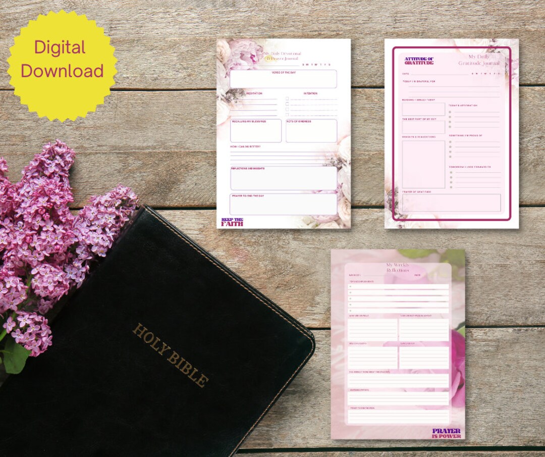 Bible Prayer Printable Journal for Women Daily Devotional for Bible ...