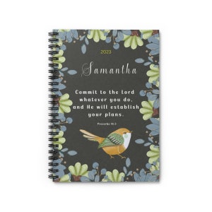 Personalized 2026 Bible Journal: Religious Spiral Notebook, Christian Gift