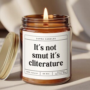 Funny Smut Reader Candle for Book Lover Gift For Spicy Books Reader Candle for Dark Romance Smut Reader Gift For Her Bookworm Candle