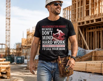 T-shirt ouvrier du bâtiment, T-shirt humoristique sur le thème du travail acharné, T-shirt pour constructeur, T-shirt pour entrepreneur, Cadeau pour artisan