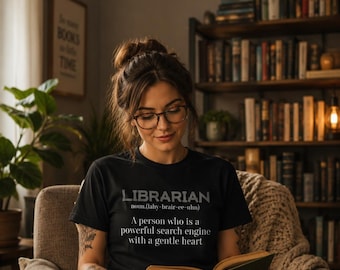 T-shirt de bibliothécaire, Cadeau pour bibliothécaire, T-shirt bibliothèque, T-shirt humoristique pour bibliothécaire, Cadeau pour amoureux des livres, T-shirt pour personnel de bibliothèque, T-shirt pour professeur de lecture
