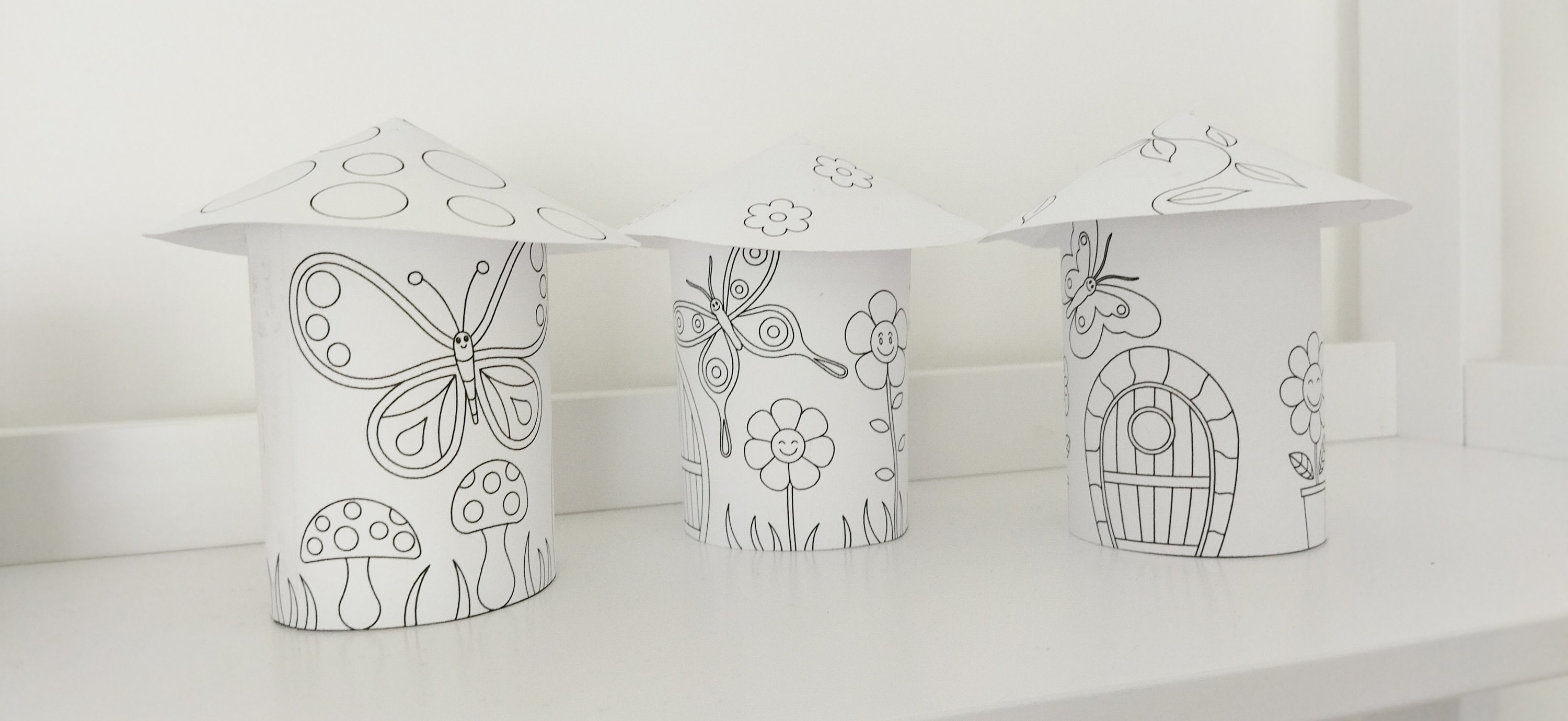 Fairy Paper Houses Template Printable Craft Sheets, Activity Sheets ...