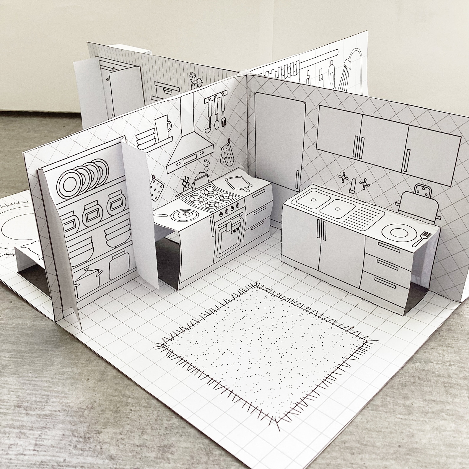 Pop-up Paper House Template Printable Craft Sheets, Activity Sheets ...
