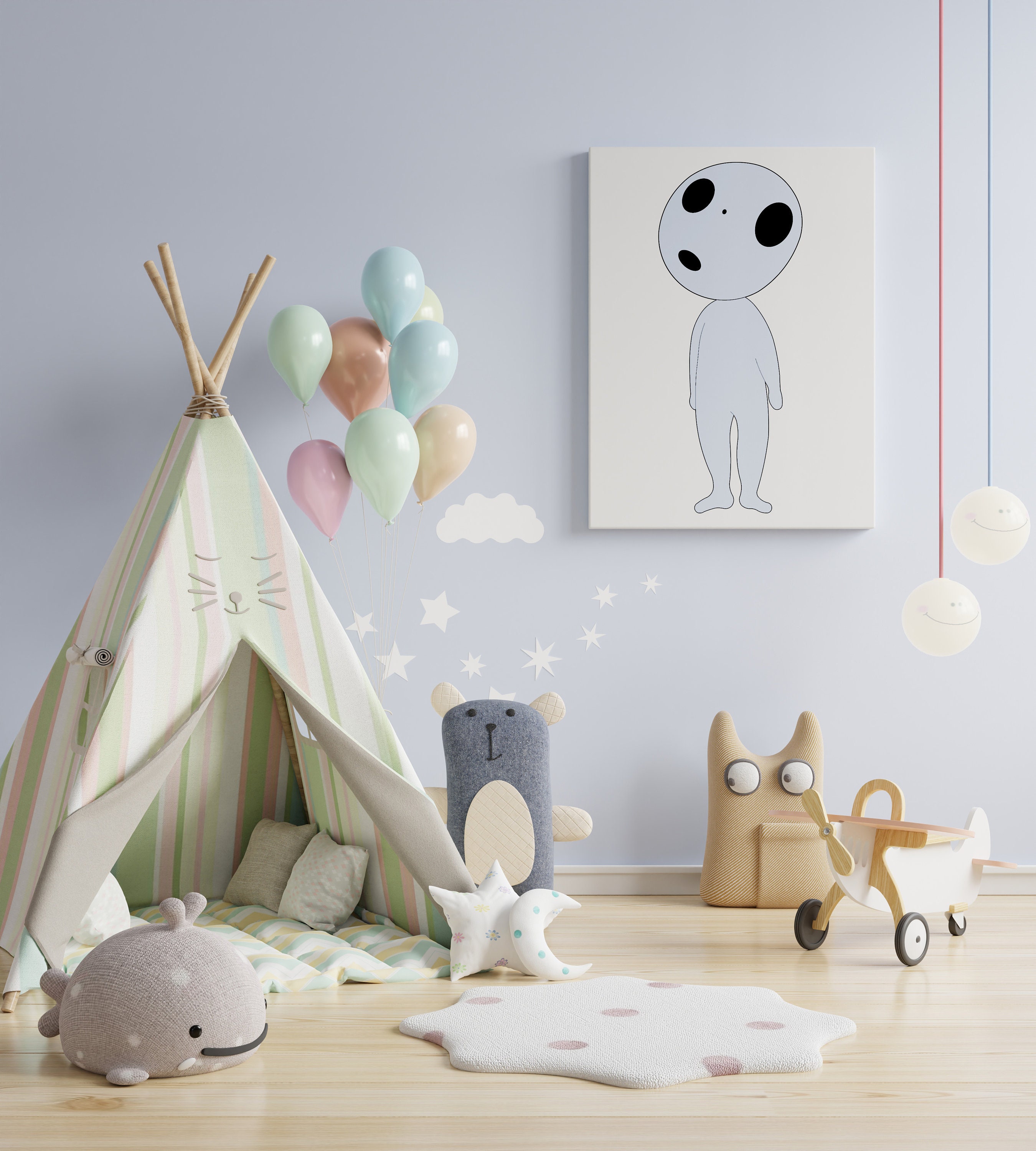Kodama Forest Spirits Princess Mononoke SVG EPS PNG, Anime Svg, Kodama ...