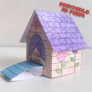 Farm 3d Paper template Printable Craft Sheets, Farm diorama, Activity Sheets, Paper Craft Kit, Farm Coloring pages, animals barn 3d paper image 18