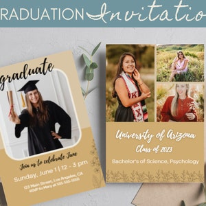 Graduation Invitation Template | Photo Graduation Invitation | College Graduation | Graduation Announcement Card | Graduation Party Invite