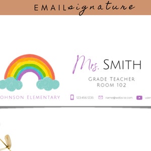 Teacher Email Signature Template | Signature Logo | Gmail Signature Template | Email Template | Gmail.com | Email Signature for Teacher