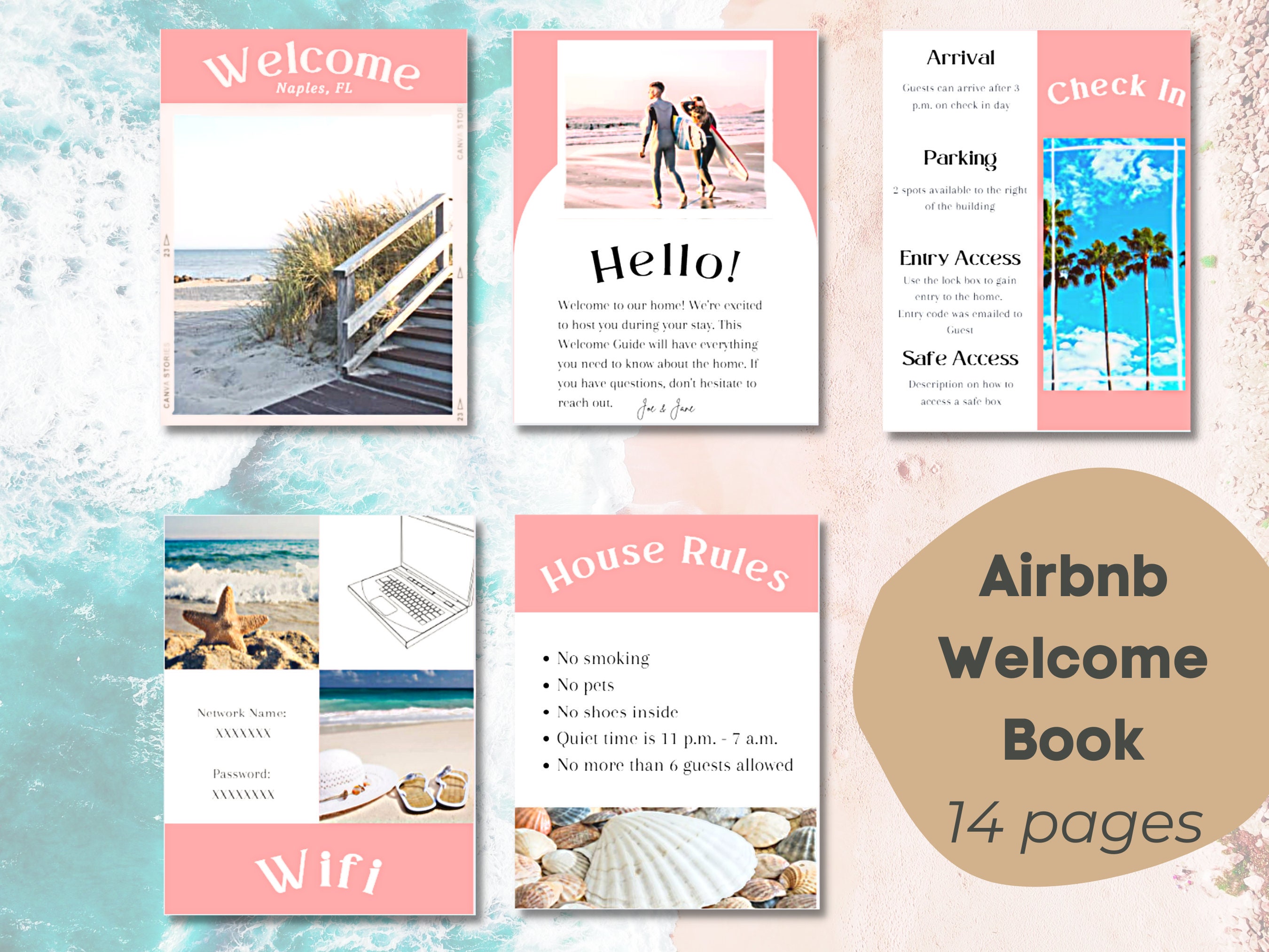 Airbnb Welcome Book Template Airbnb Guest Book House - Etsy