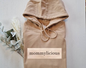 Moomylicious Hoodie, Minimal, Sweatshirt, Hoodie, Unisex, Nude