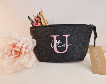 Cosmetic bag personalized Easter felt bag accessories gift toiletry bag odds and ends recycled