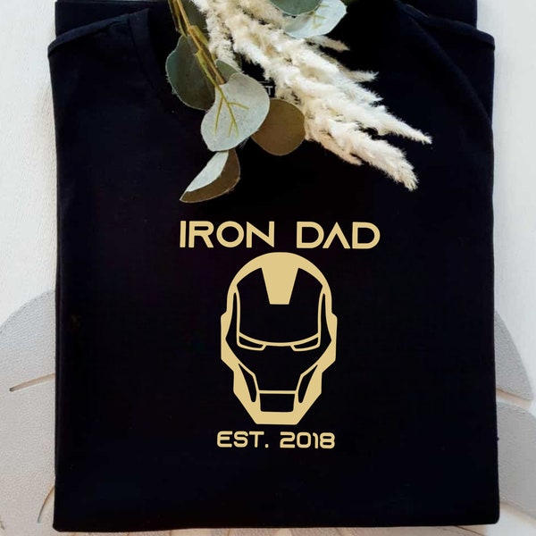 IRON DAD Papa T Shirt Valentinstag Ostern Vatertag Geschenk Vatertags Geschenk Vatertags Shirt Ostern Dadman Superheld Held
