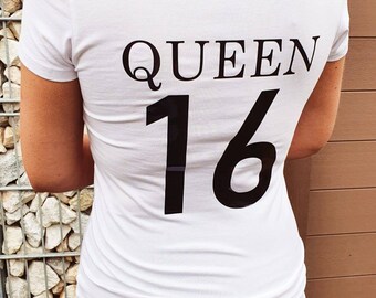 King Queen Valentinstag Partner T Shirt Couple Geschenk Jahrestag Hochzeitstag