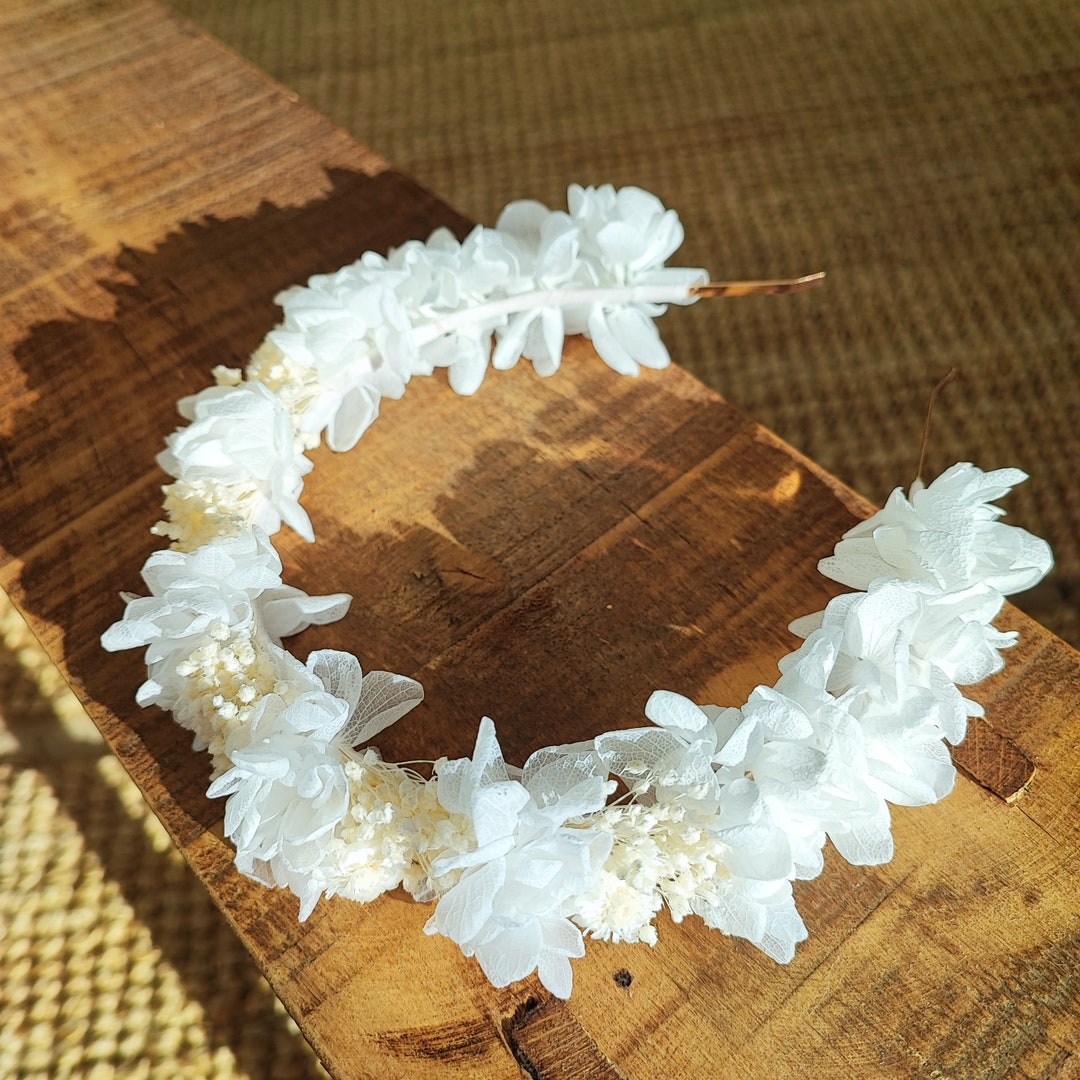 Serre-tête (diadème) Fleurs En Tissu Blanc - Taille Unique - Occasion (porté)