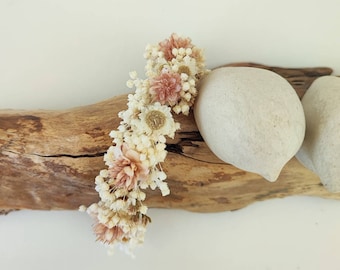 Bracelet en fleurs séchées et stabilisées Accessoire mariage - Mariée - Demoiselle d'honneur