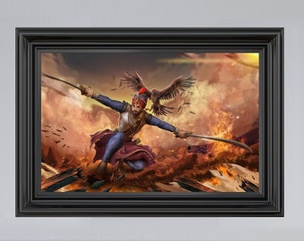 Guru Gobind Singh Ji Canvas Print | Sikh Warrior Art