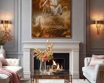 Guru Gobind Singh Ji Canvas Print | Sikh Warrior Art