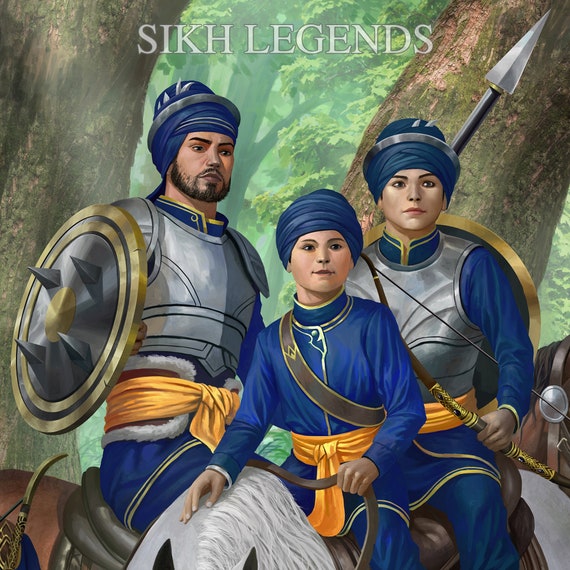 Guru Gobind Singh Ji Sikh Art Chaar Sahibzaade - Etsy Guru Gobind Singh Ji Sikh Art Chaar Sahibzaade - Etsy