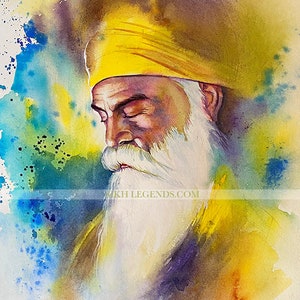 Guru Nanak Dev Ji | Sikh | SikhArt | Sikh Guru | Sikh Warrior | Sikh Painting | Sikh Print | Punjabi Painting | Punjabi Print | Khalsa