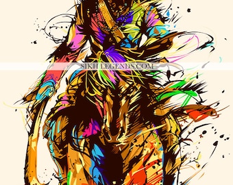 Guru Gobind Singh Ji Canvas Print | Sikh Warrior Art