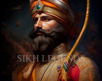 Guru Gobind Singh Ji | Sikh | SikhArt | Sikh Guru | Sikh Warrior | Sikh Painting | Sikh Print | Punjabi Painting | Punjabi Print | Khalsa