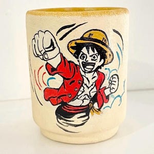 One Piece Handmade Ceramic Mugs, Anime Lover Gift, Luffy, Anime present Gift, Roronoa Zoro, Luffy