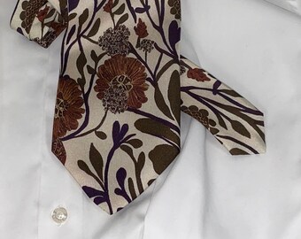 Pure Silk Luxury Tie with AI-Based Story and Pattern, Handmade %100 Silk Necktie