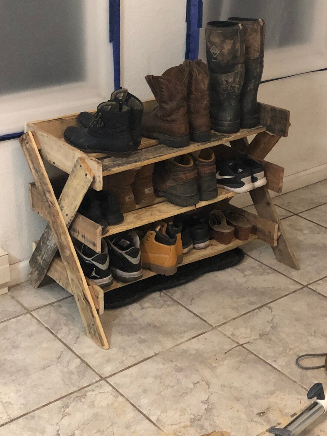 Rustic Shoerack - Etsy