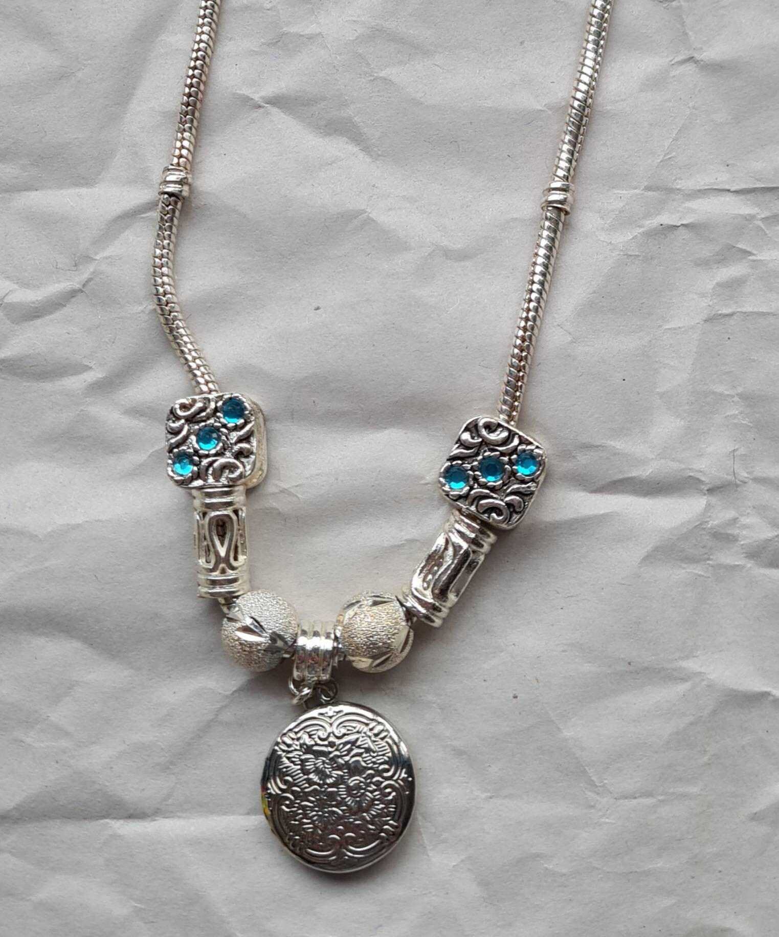 Charm Necklace With Locket Charm. Etsy UK