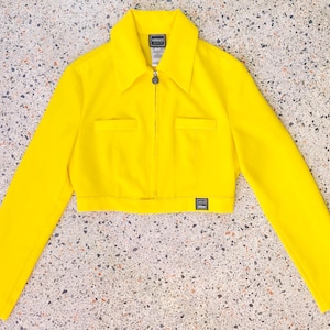 Vintage 1990&#39;s Versace Jeans Couture Cropped Jacket