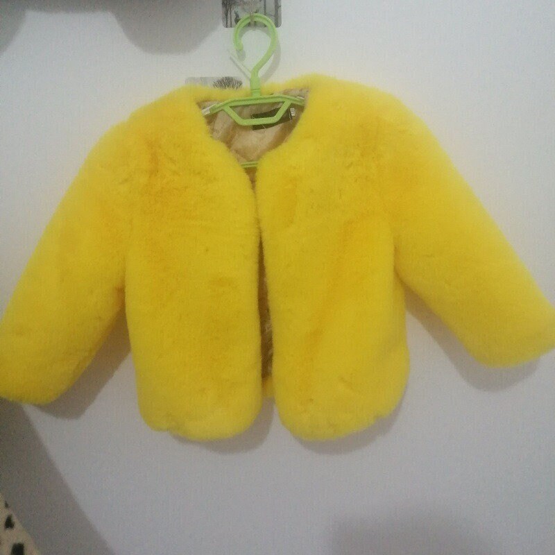 Newborn Faux Fur Coat in Ecru main image 1