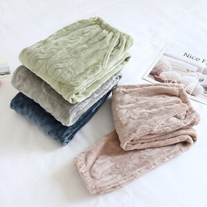 Mens fluffy deals pyjama bottoms