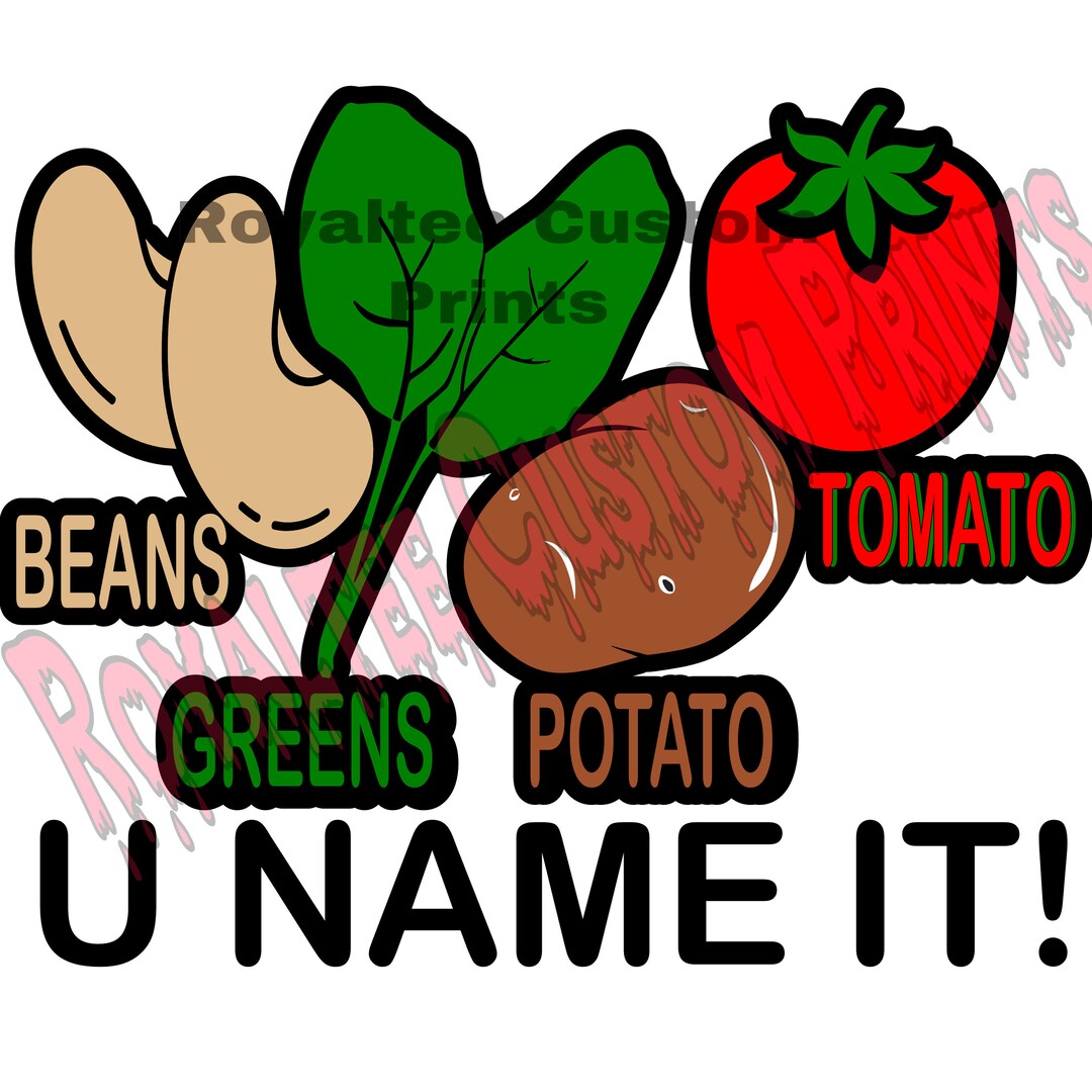 Beans Greens Potato Tomato Svg Etsy