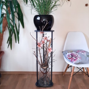 Flower column up to 87 cm / 34.2in DARK GRAY or WHITE, stand for flowers speaker stand plant stand adjustable flower stairs modern