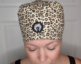 Satin Lined Scrub Caps for Curly Hair