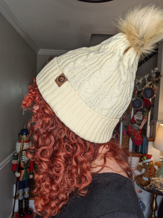 Bonnet d'hiver doublé de satin pour cheveux bouclés -  France