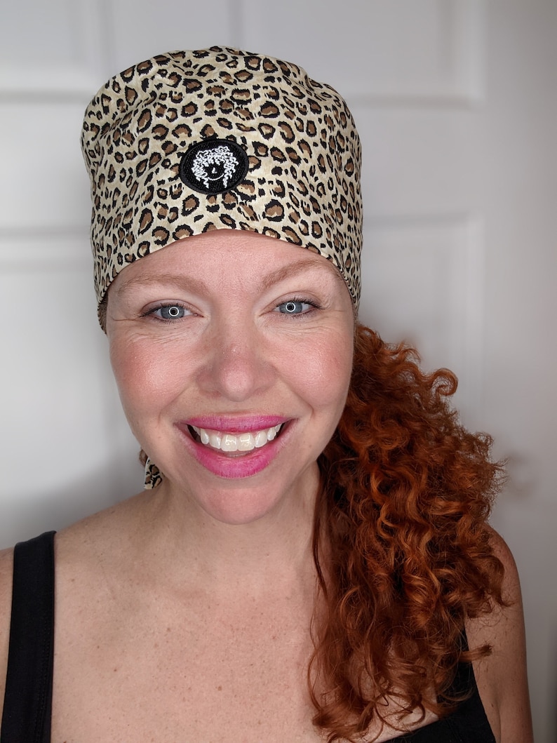 Satin Lined Scrub Caps for Curly Hair Etsy