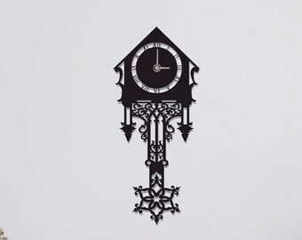 Cuckoo Clocks for Wall, Wall Clock, Modern Metal Wall Clock, Large Wall Clock, Minimalist Clock, Living Room Decor, Home Decor, Cuckoo Clock