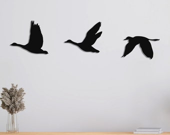 Metal Geese Bird Decor, Metal Birds Wall Art, Metal Wall Art, Home Office Decoration, Wildlife Lover Gift, Wall Hangings, Metal Art Work