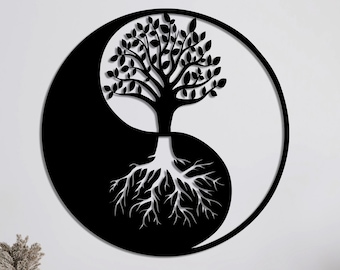 Metal Yin Yang Decor, Metal Yin Yang Wall Art, Metal Wall Art, Home Office Decoration, Unique Gift, Wall Hangings, Metal Art Work,