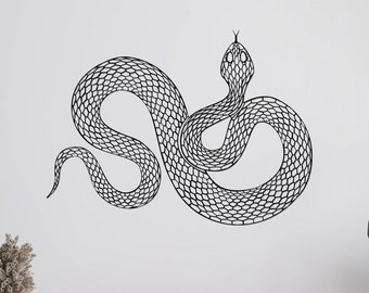 Metal Snake Wall Art, Metal Wall Art, Home Office Decoration, Wildlife Lover Gift, Wall Hangings, Metal Art Work, Farmhouse Décor, Python