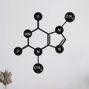 Metal Chocolate Molecule Decor, Chemistry Wall Art, Metal Wall Art, Home Office Decoration, Unique Gift Idea, Wall Hangings, Metal Art Work